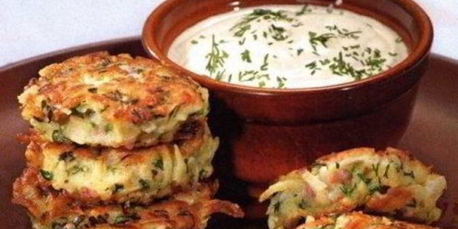 Рецепт драников с зеленью и сыром