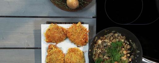 Шаг 2: картофельных драников с грибами