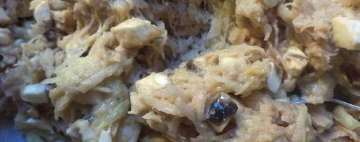 Шаг 1: картофельных драников с шампиньонами и кабачком