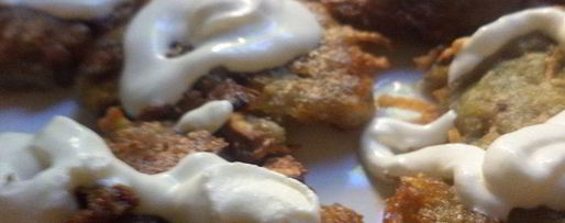 Шаг 4: картофельных драников с шампиньонами и кабачком