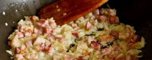 Шаг 6: мучных колдунов с грудинкой