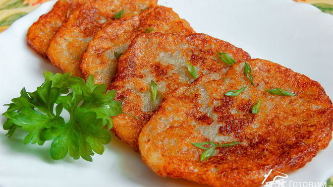 Рецепт Постных драников без яиц