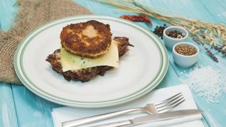 Рецепт Сэндвича с консервированной ветчиной и драником