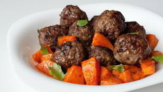 Рецепт Фрикаделек из говядины с печеной тыквой