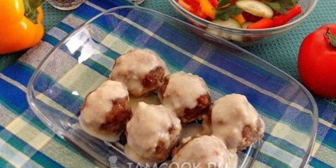 Рецепт фрикаделек под сливочным соусом