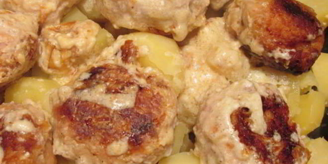 Рецепт фрикаделек со сливочным сыром в белом соусе