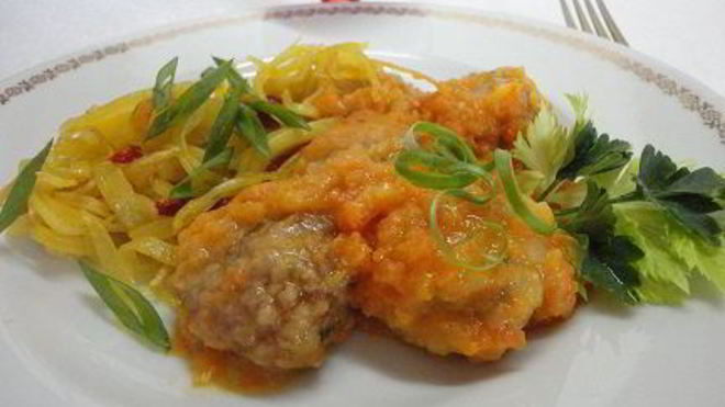 Рецепт Фрикаделек в луково-морковном соусе по-мадридски