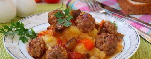 Шаг 5: фрикаделек в соусе из баклажанов