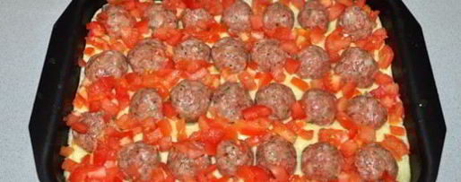 Шаг 3: фрикаделек, запеченных с картофельным пюре