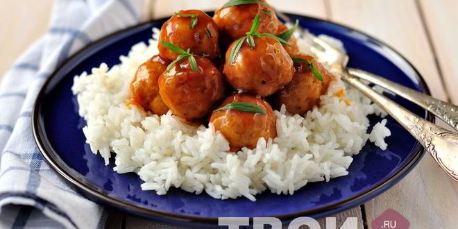 Рецепт куриных фрикаделек в глазури из сидра