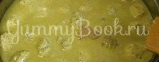 Шаг 5: куриных фрикаделек в соусе из кокосового молока