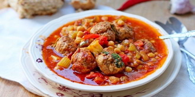 Рецепт нута с овощами и фрикадельками