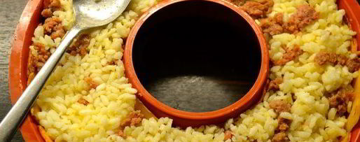 Шаг 11: рисовой короны с тыквой и фрикадельками