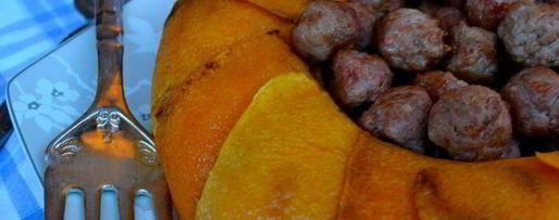 Шаг 14: рисовой короны с тыквой и фрикадельками