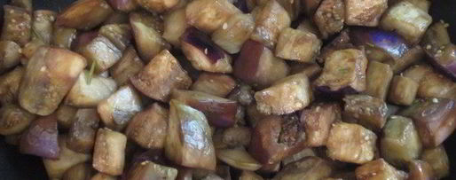 Шаг 2: гарнира из баклажанов