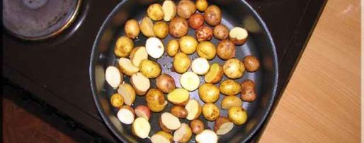 Шаг 11: гарнира из мелкого картофеля