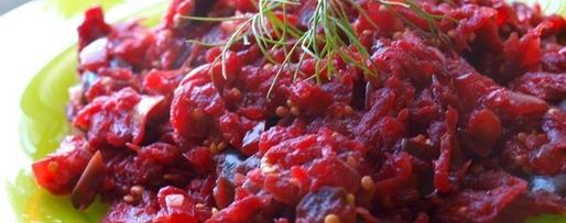 Шаг 5: гарнира из свеклы и баклажанов