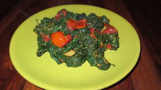 Рецепт Гарнира из замороженного шпината