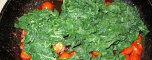 Шаг 2: гарнира из замороженного шпината