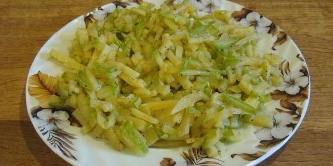 Рецепт гарнира к жареным кабачкам