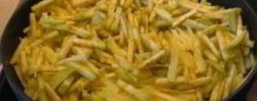 Шаг 1: гарнира к жареным кабачкам