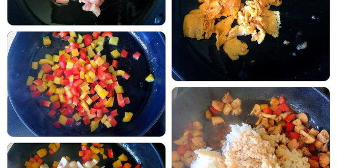 Рецепт азиатского риса с курицей и овощами