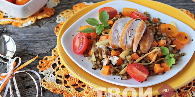 Рецепт чечевицы с курицей
