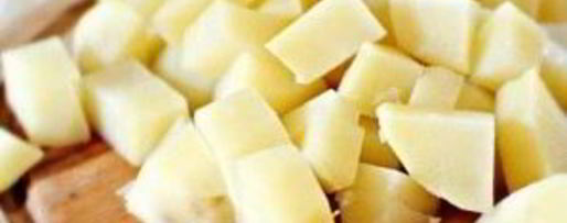 Шаг 1: картофеля с беконом