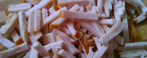 Шаг 1: картофеля с ветчиной и сыром