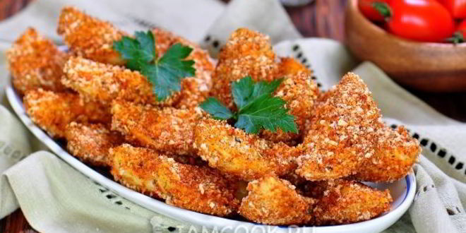Рецепт картофеля в сырно-пряной панировке