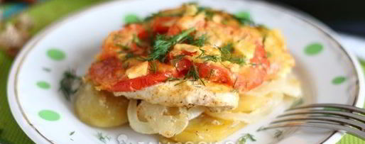 Шаг 17: картошки с куриным филе и помидорами в духовке