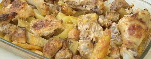 Шаг 10: картошки с курицей и грибами в духовке