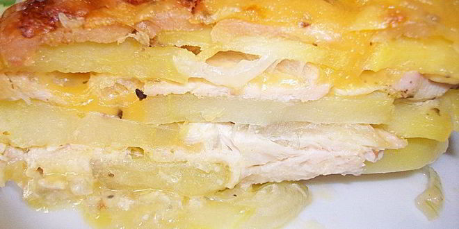Рецепт картошки с мясом и сыром в духовке