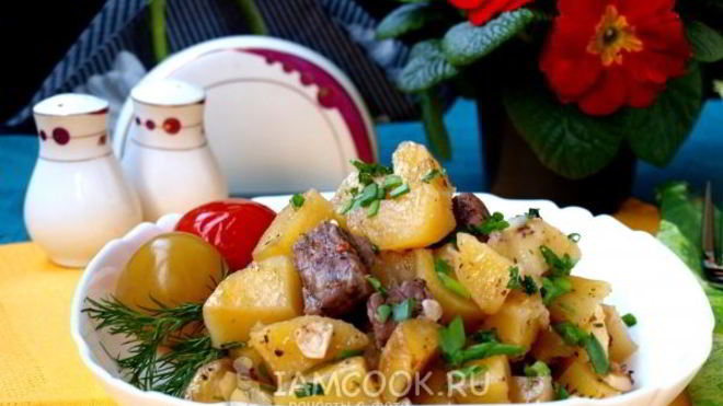 Рецепт Картошки с мясом в фольге в духовке