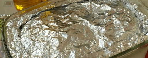 Шаг 6: картошки с мясом в фольге в духовке