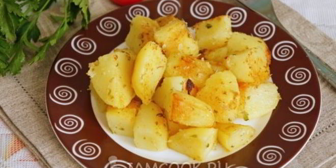 Рецепт обжаренного картофеля с чесноком