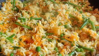 Рецепт Пана-азиатского вегетарианского жареного рис