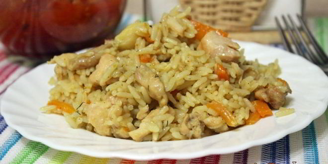Рецепт риса курицей лимонный аромат в мультиварке