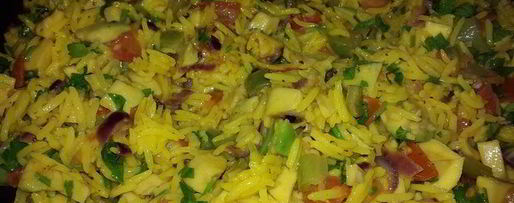 Шаг 5: риса с авокадо и овощами, запеченный в глиняных тарелках