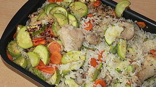 Рецепт Риса с кабачками и курицей