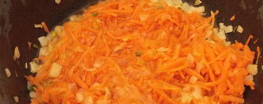 Шаг 3: риса с капустой и сушеными грибами