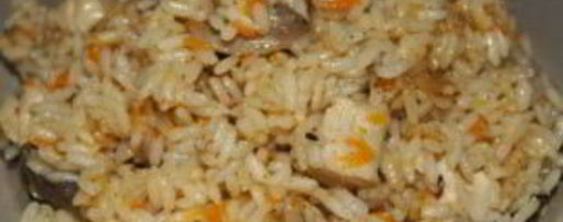 Шаг 3: риса с курицей в рукаве