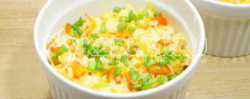 Шаг 7: риса с овощами на сковороде