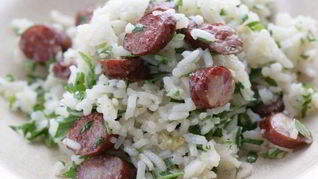 Рецепт Риса с сельдереем и острыми колбасками