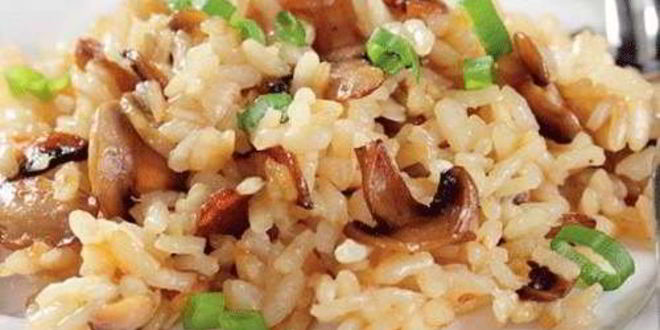 Рецепт риса с шампиньонами