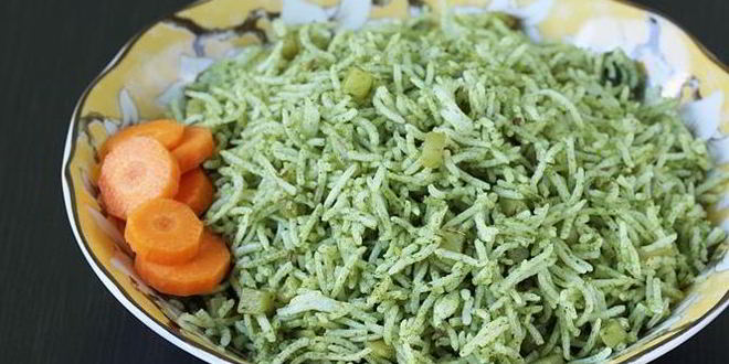 Рецепт риса со шпинатом