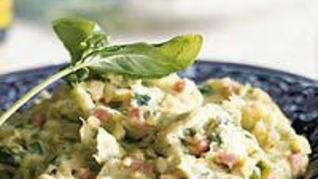 Рецепт Варенного картофеля с мясным фаршем и пореем