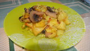Рецепт Жареной картошки с грибами