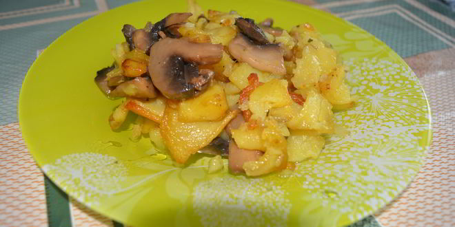 Рецепт жареной картошки с грибами