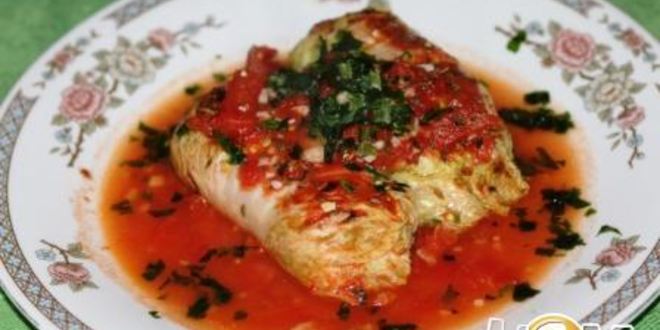 Рецепт голубцов из пекинской капусты с отварным мясом